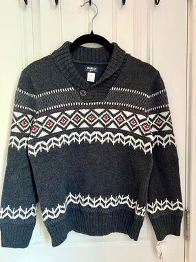 OshKosh B’gosh Boys Size 8 Fair Isle Pullover Sweater NWT‎